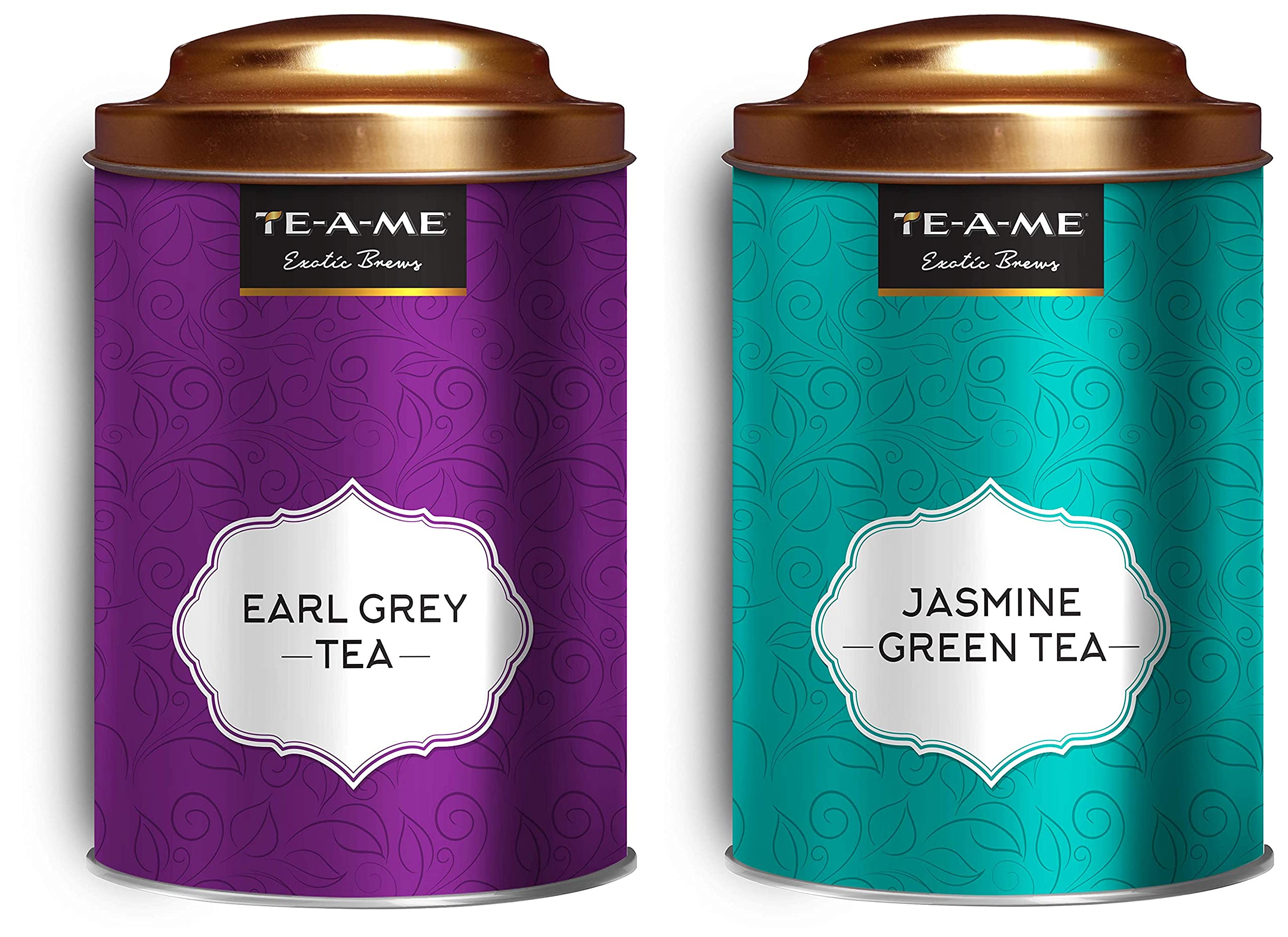 Jasmine Green Tea Tin, 50 GMS - Earl Grey Tea Tin, 50 GMS