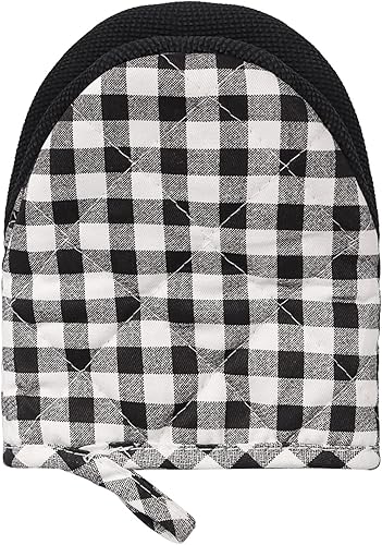 Miniatura 6 de Manoplas cortas para horno, de silicona, resistentes al calor, para 500 grados, superficies de agarre antideslizantes y guantes de lazo para colgar,