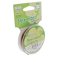 Vista 36 de The Beadsmith Flex-Rite 7 hebras de nailon recubierto de nailon, alambre de cuentas de acero inoxidable, suministro de fabricación de joyas