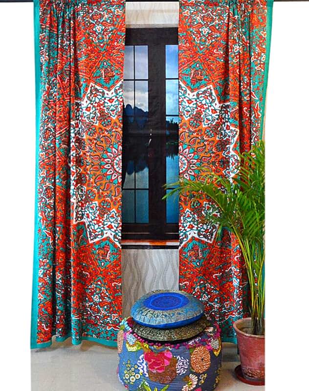 Amazon.co.uk indian fabric curtains
