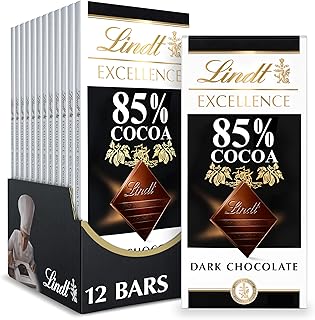 Lindt Dark Chocolate Bar - 85% Cocoa (12 Pack)