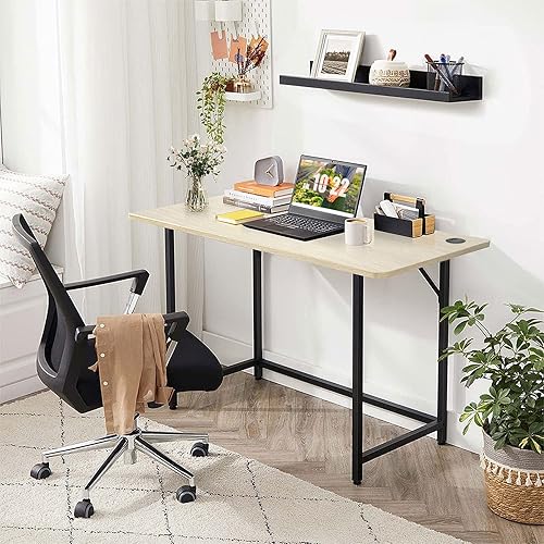 Miniatura 2 de COSTWAY Mesa universal, escritorio de madera maciza de una sola pieza para marco de escritorio estándar y ajustable en altura, encimera rectangular