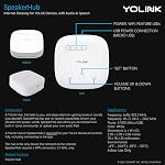 YoLink SpeakerHub - Smart Home Speaker Hub, joue des tons/armes et vos messages personnalisés texte à parole, annonces vocales, alerte audio vocale, alertes parlées, portée de 1⁄4 Mile, WiFi Requis