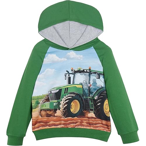 John Deere Fleece Pullover Hoodie Toddler to Big Kid Sizes (2T - 14-16)