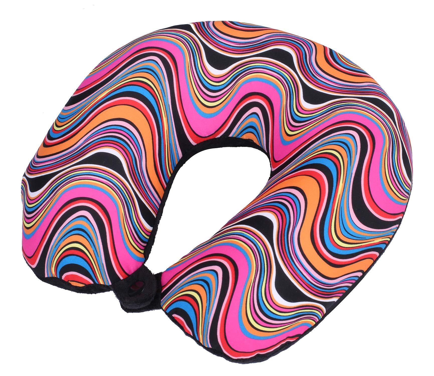 METRON Rainbow Print Dual Comfort Micro Beads U Shaped Travel Airplane Car Bus Head Support Neck and Cervical Pillow (Random Colour)-picture-35