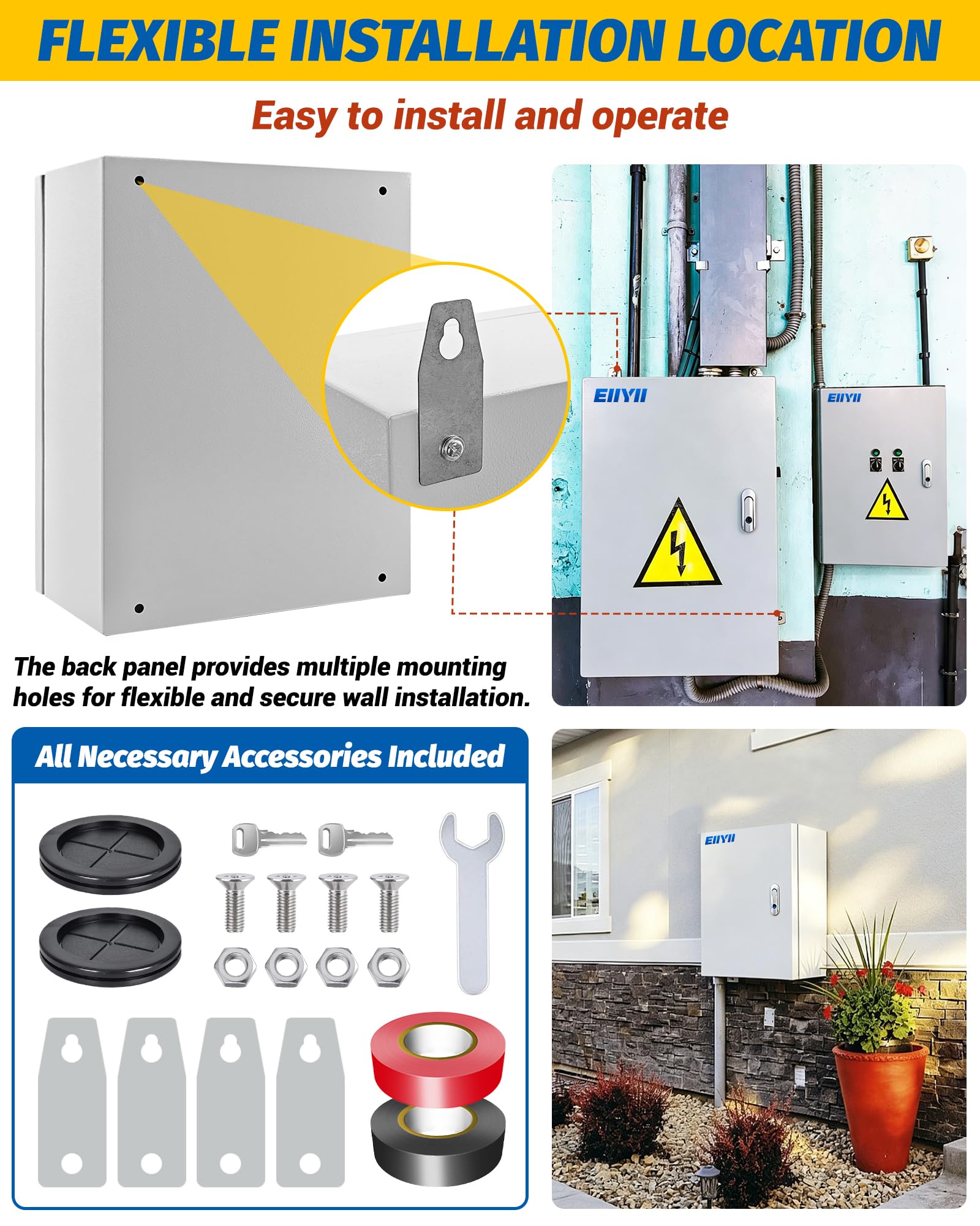 Steel Electrical Junction Box - IP66 Waterproof -7