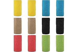 12-Pack 4-Inch Self-Adhesive Bandage Wrap for Veterinary and First Aid