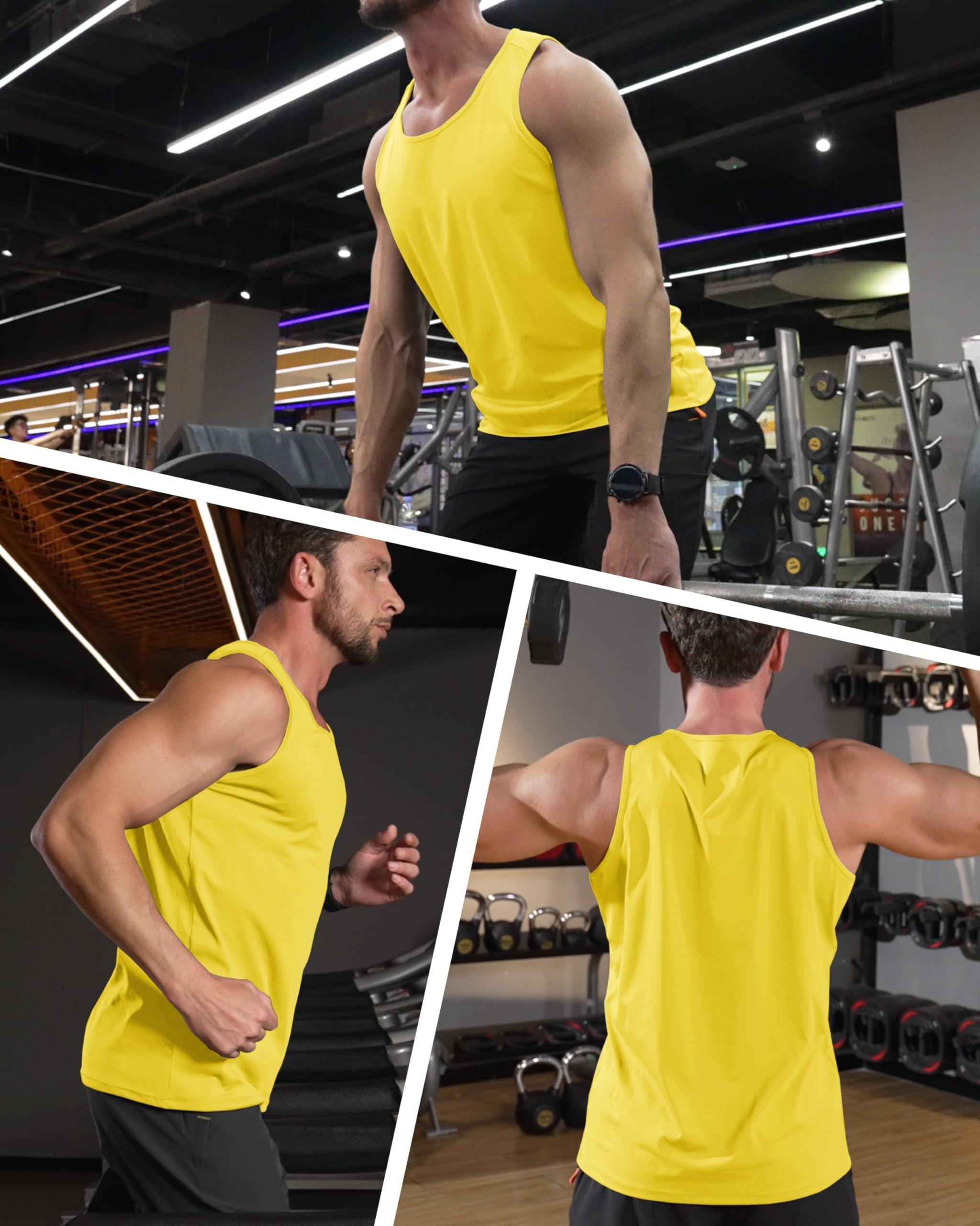 MAGCOMSEN Camiseta Tirantes Hombre Running Entrenamiento Deportiva Ropa Gimnasio Chaleco Secado Rápido UPF 50+ Camiseta sin Mangas para Hombre