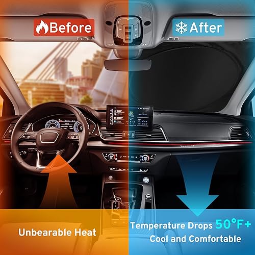 Miniatura 4 de XHRING Parasol para parabrisas para Mazda CX50 CX-50 2023 2024 2025 CX-9 CX9 2016-2025, accesorios para ventana delantera de automóvil, parasol para