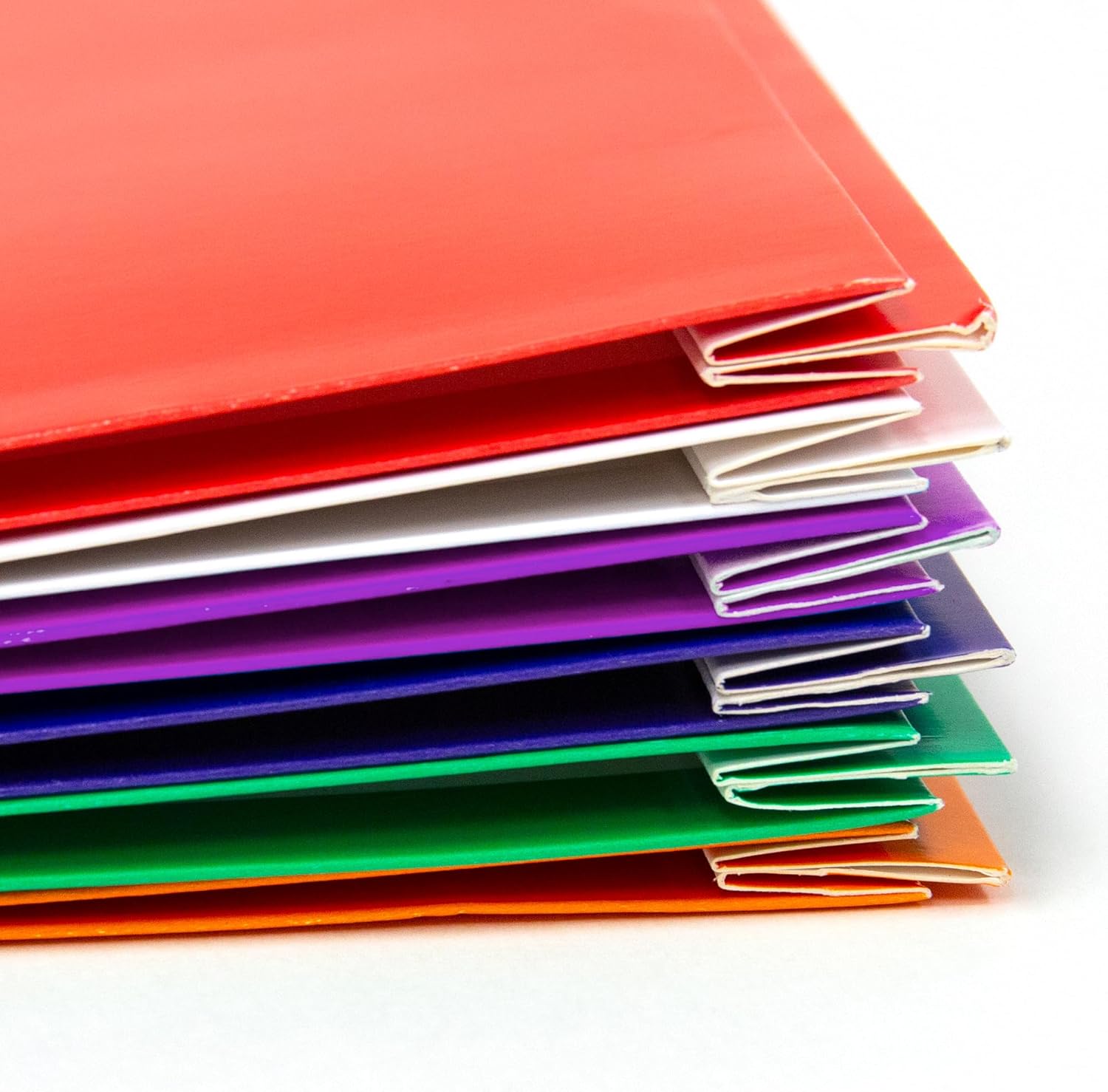 BAZIC Products 2 Pockets Paper Folder w/ 3-Prong Fastener Clip, Laminated Portfolio, Letter Size Folders Holder for Office Document Papers Organizer, 48-Pack