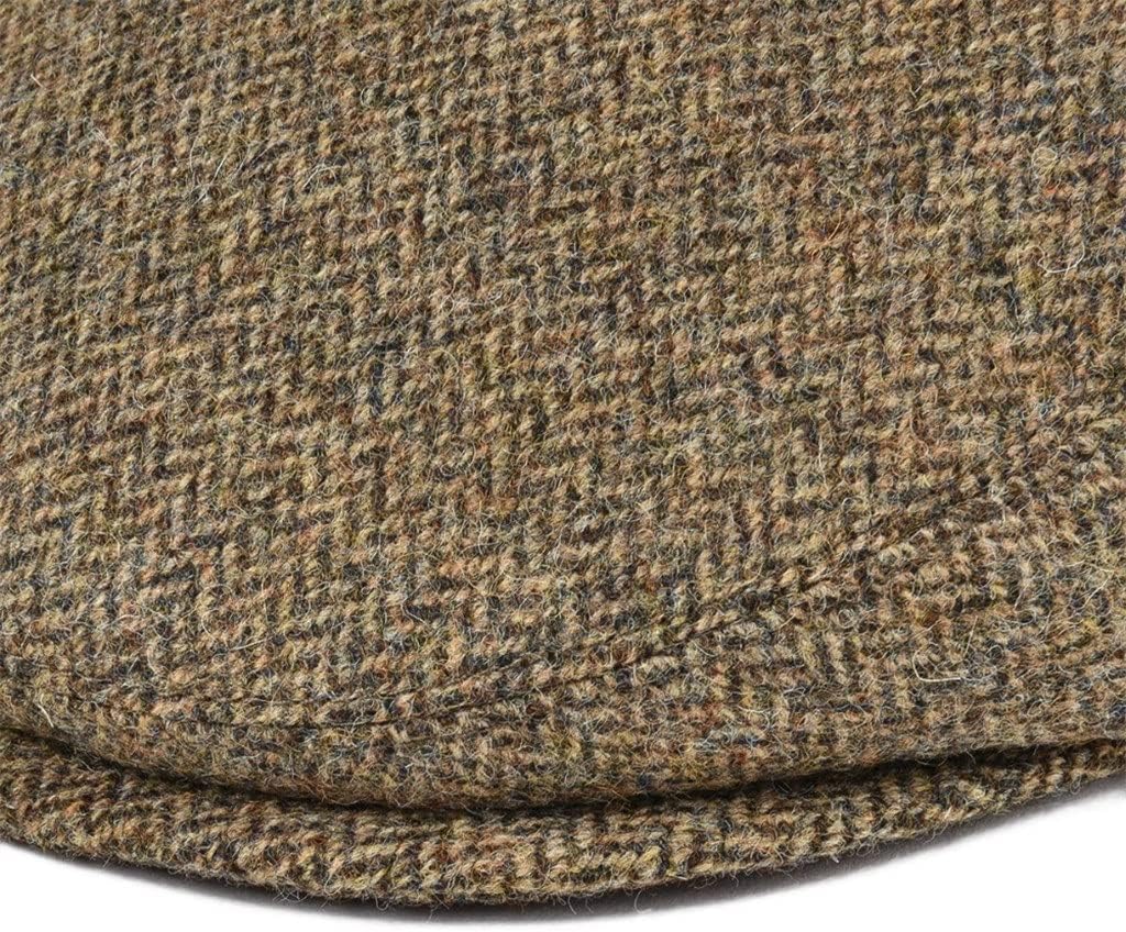 Wool Ivy Cap Herringbone Flat Caps Tweed Khaki Newsboy Driving Hat
