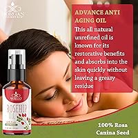 Vista 6 de Morgan Cosmetics Aceite de semilla de rosa mosqueta orgánico para la cara, aceite de semilla de rosa mosqueta, aceites esenciales orgánicos de rosa