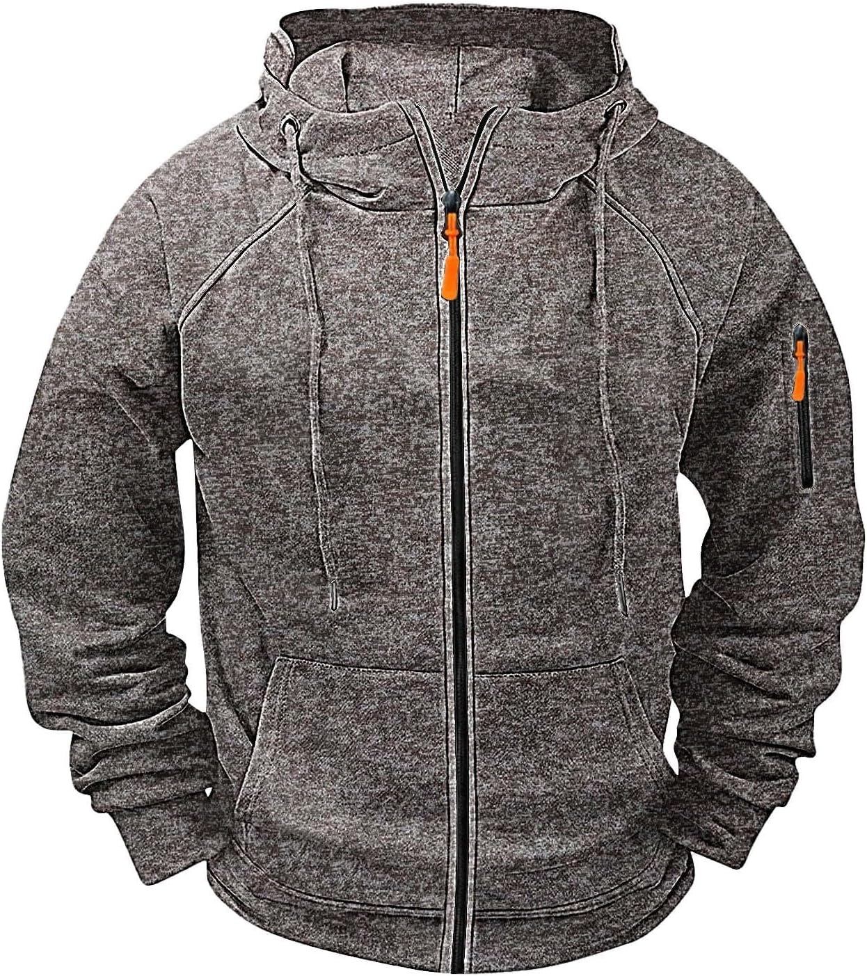 Full Zip Hoodies For Men Tactical Hooded Jackets Casual Workout Athletic Outfits With Pockets Fall Winter, M-3XL