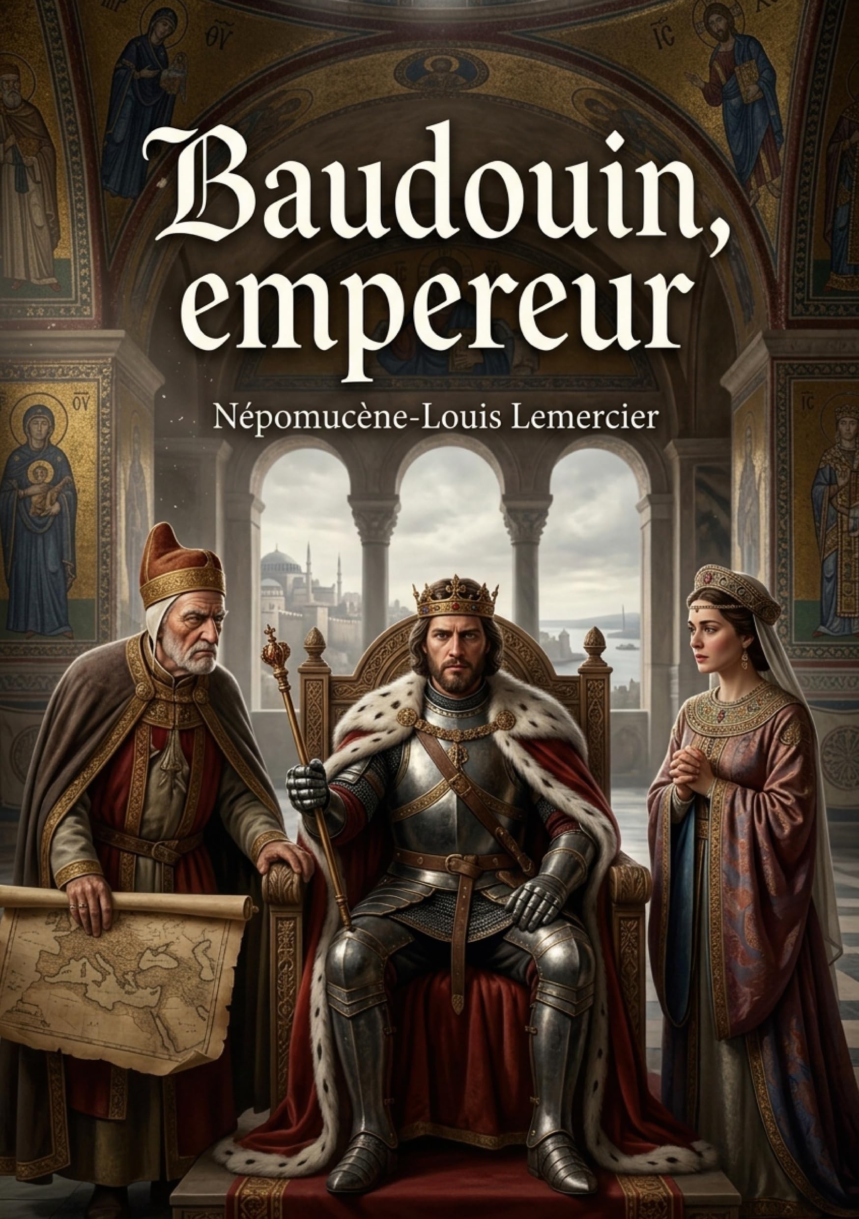Baudouin, empereur: Une tragédie en trois actes et en vers de Népomucène Louis Lemercier, explorant les thèmes de l'ambition et du pouvoir à Constantinople lors des croisades.