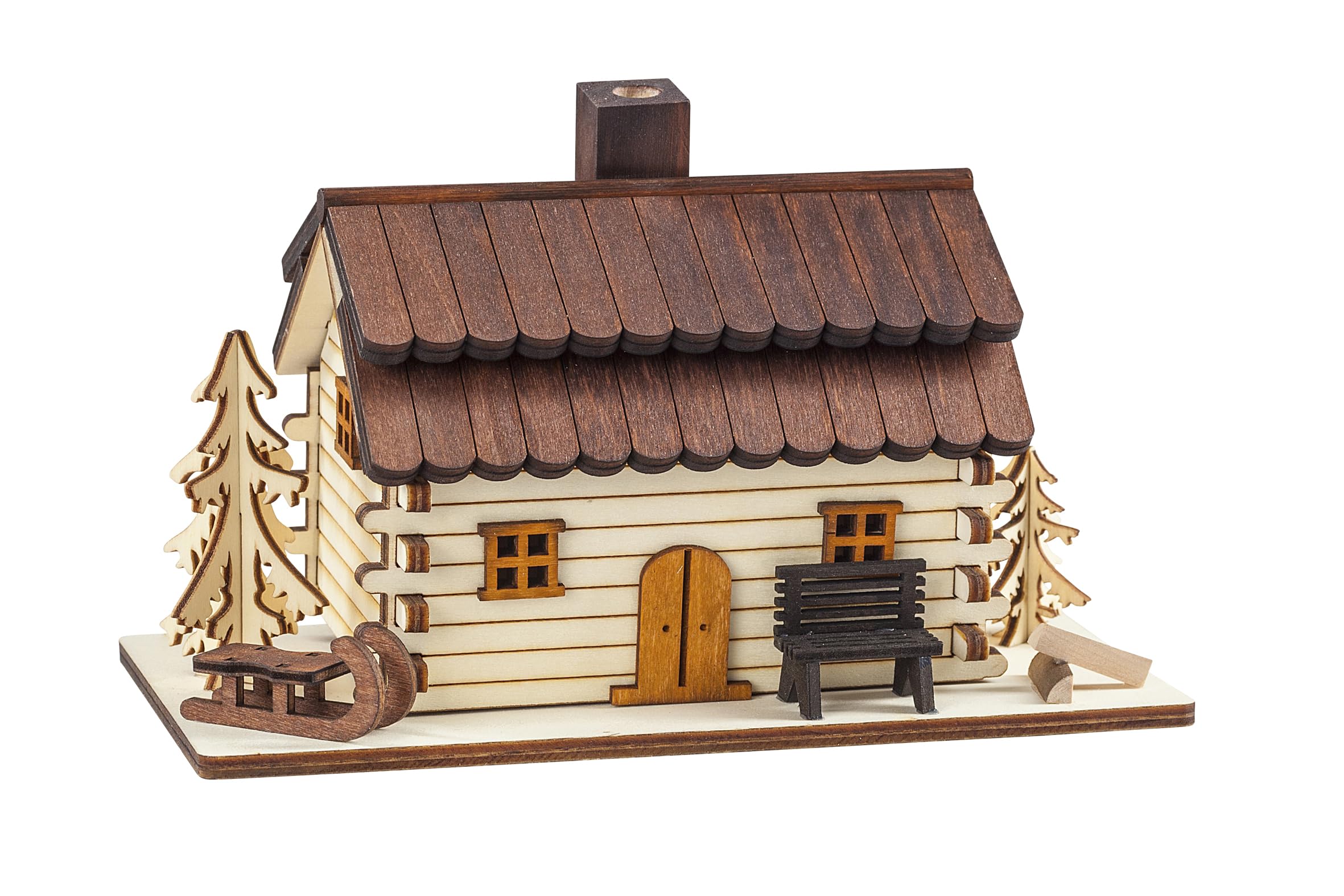 Cabane en rondins HGD idée cadeau maison d'encens en bois