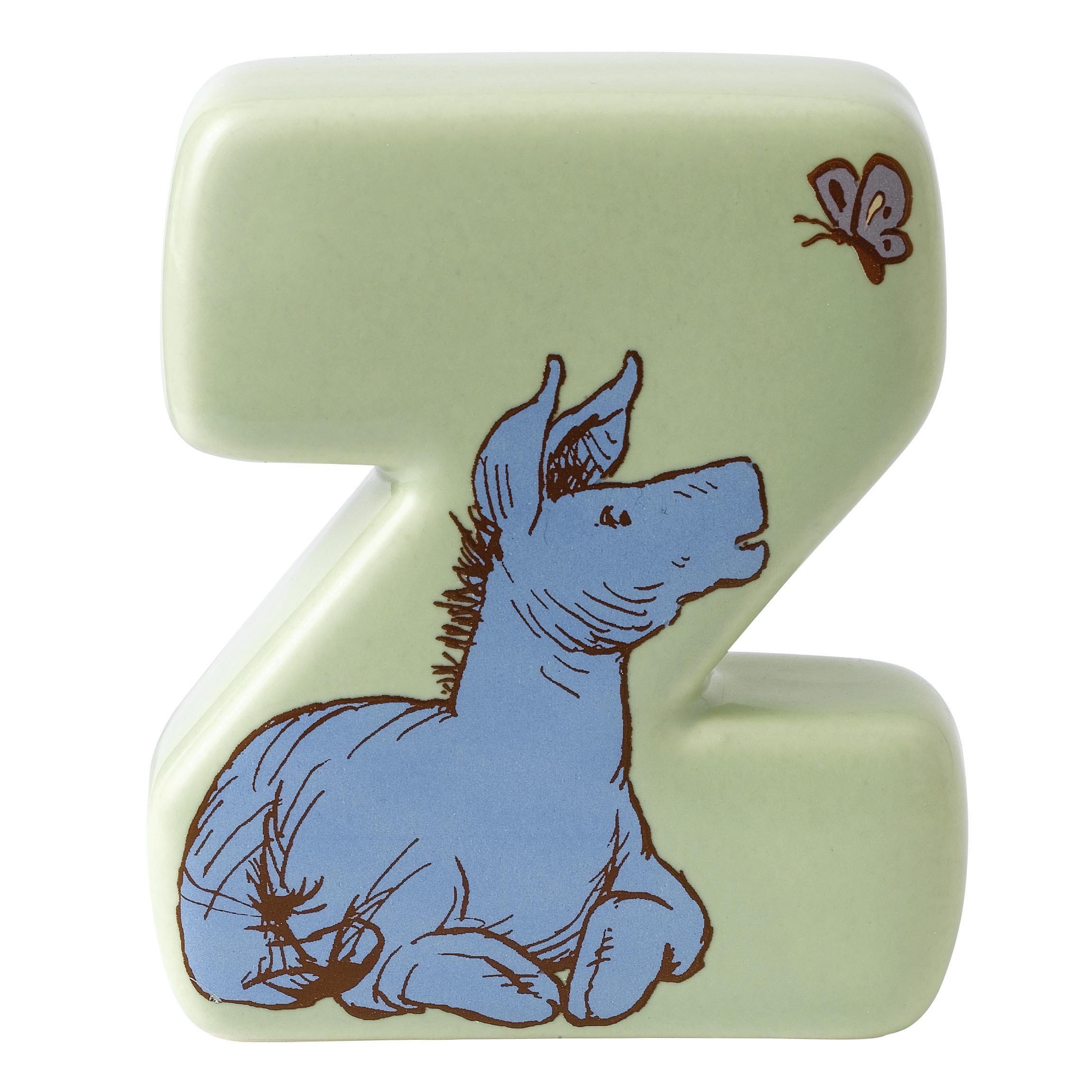 Disney Classic Pooh Z Eeyore Ceramic Alphabet Letter