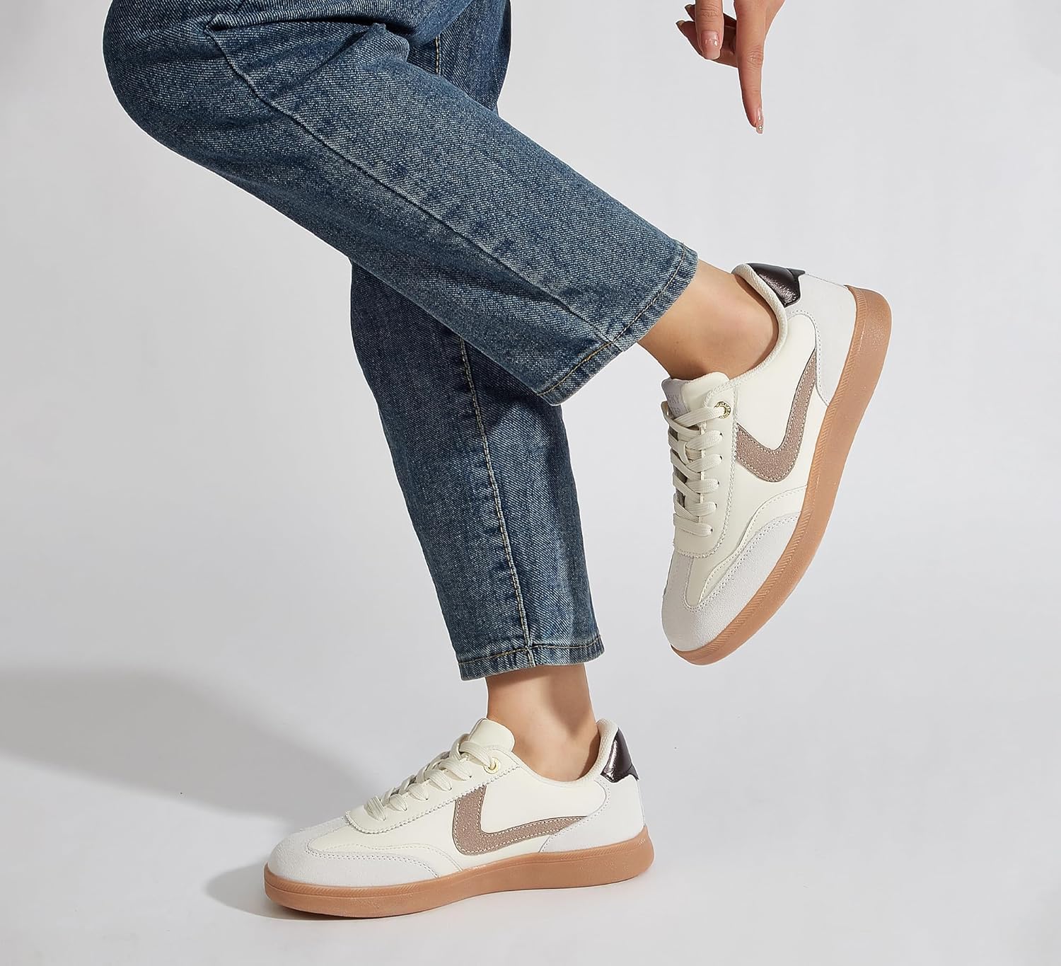 LUCKY STEP Women's Retro Fashion Sneakers Classic Casual Walking Shoes Non Slip Comfort Skate Shoes - Image 8