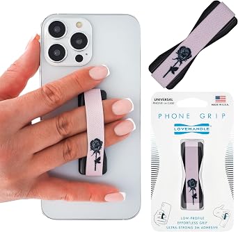 LOVEHANDLE Original Universal Phone Grip - Black Rose