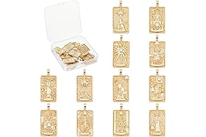 SUNNYCLUE Tarot Card Charms 10~36Pcs: Diverse Tarot Charms Bulk for Occult Jewelry Crafting