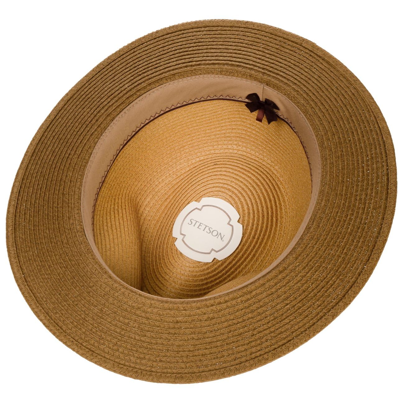 Stetson Chapeau en Paille Romaro Toyo Femme/Homme - Traveller D'Ete de Plage avec Ruban Gros Grain Ete Printemps-ete - M (56-57 cm) Marron