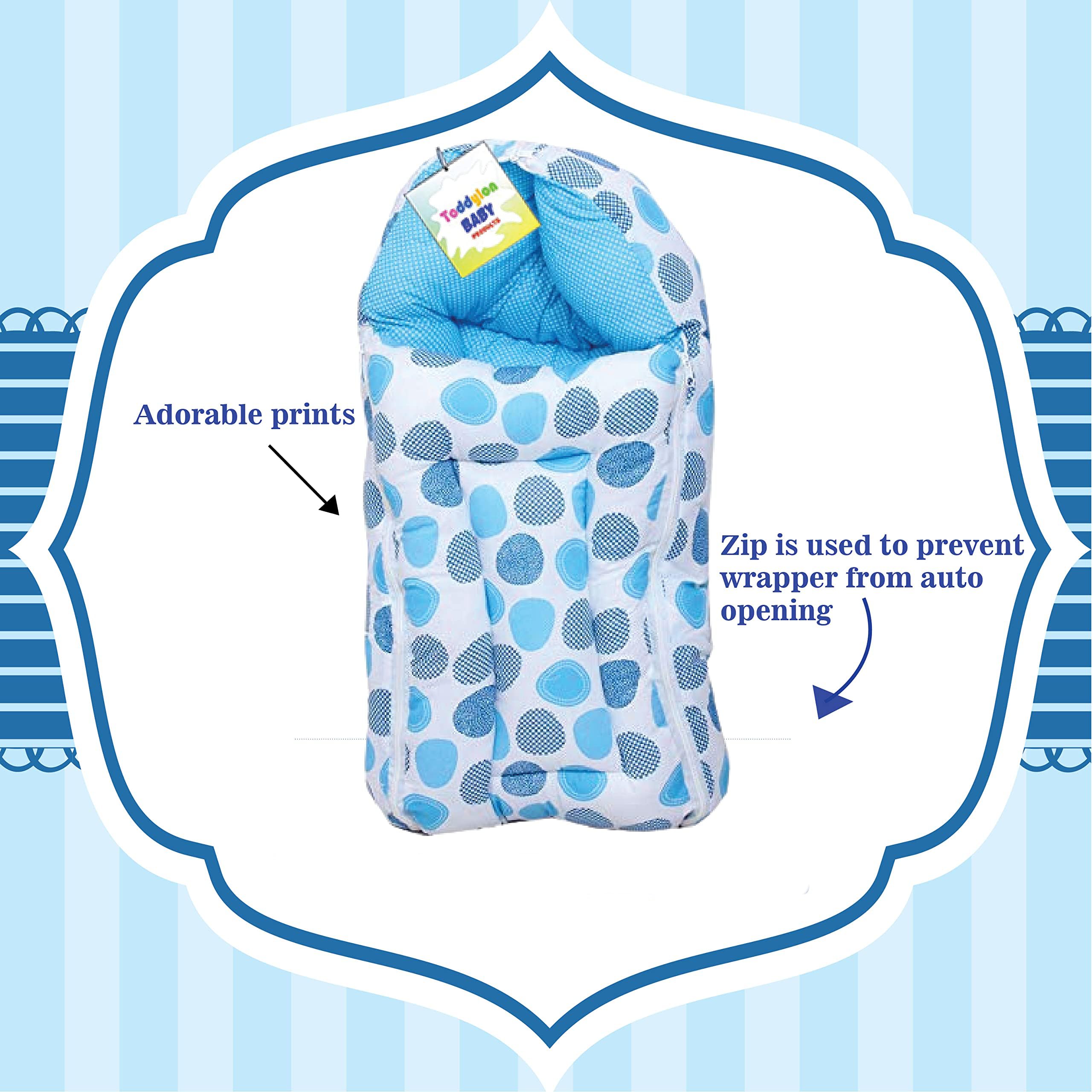 Toddylon Baby Gifts Set for New Born Unisex Clothing Gift Hamper 26 in 1 Products All Newborn Combo Hospital Kit | Clothes | Maternity Essentials | Infant Essential | Baby Shower (0-6 Months) (Blue) 1