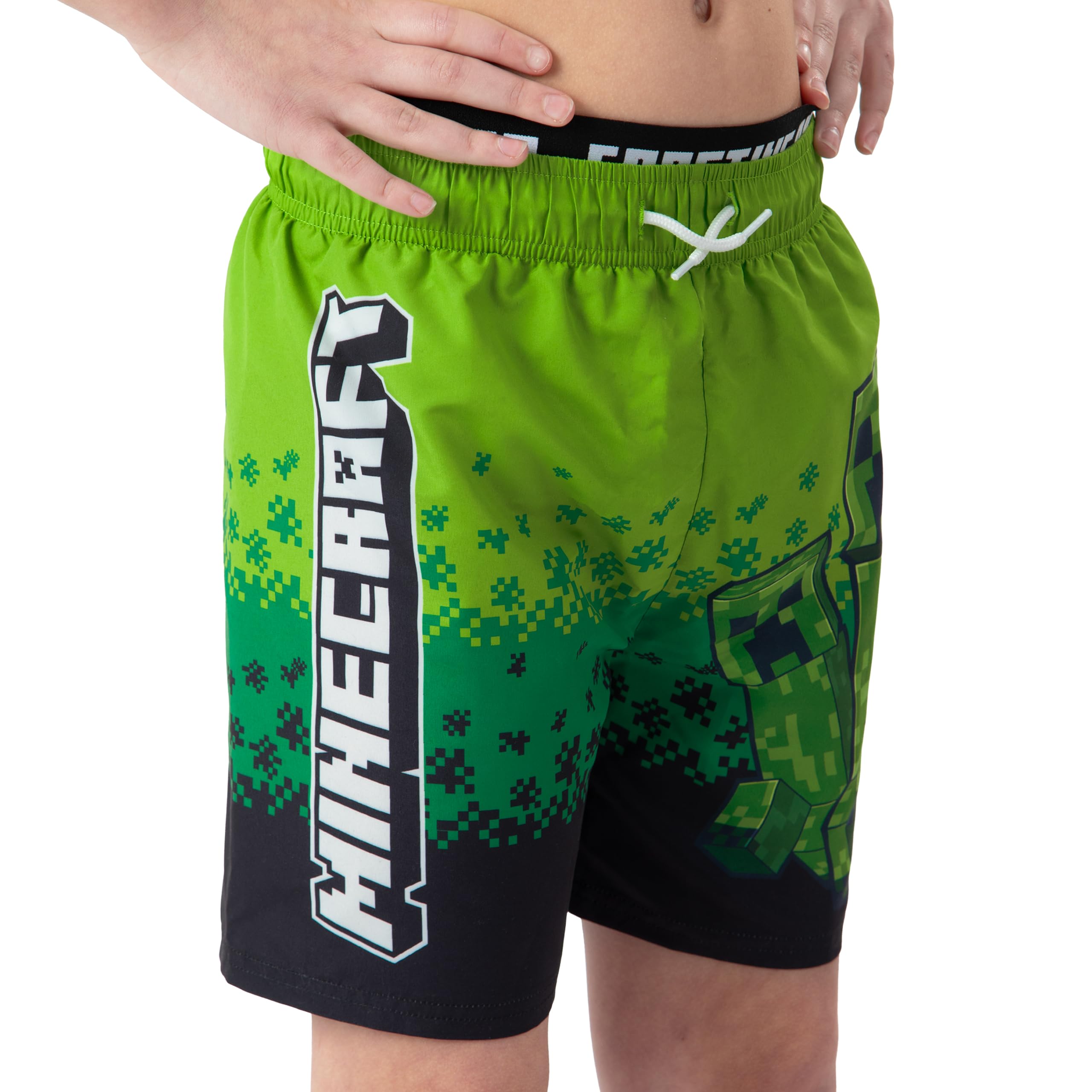 Minecraft Kleidung Jungen Schwimmanzug, Creeper Badeshorts Jungen, Badehose Junge, Gaming Badeshorts Kinder