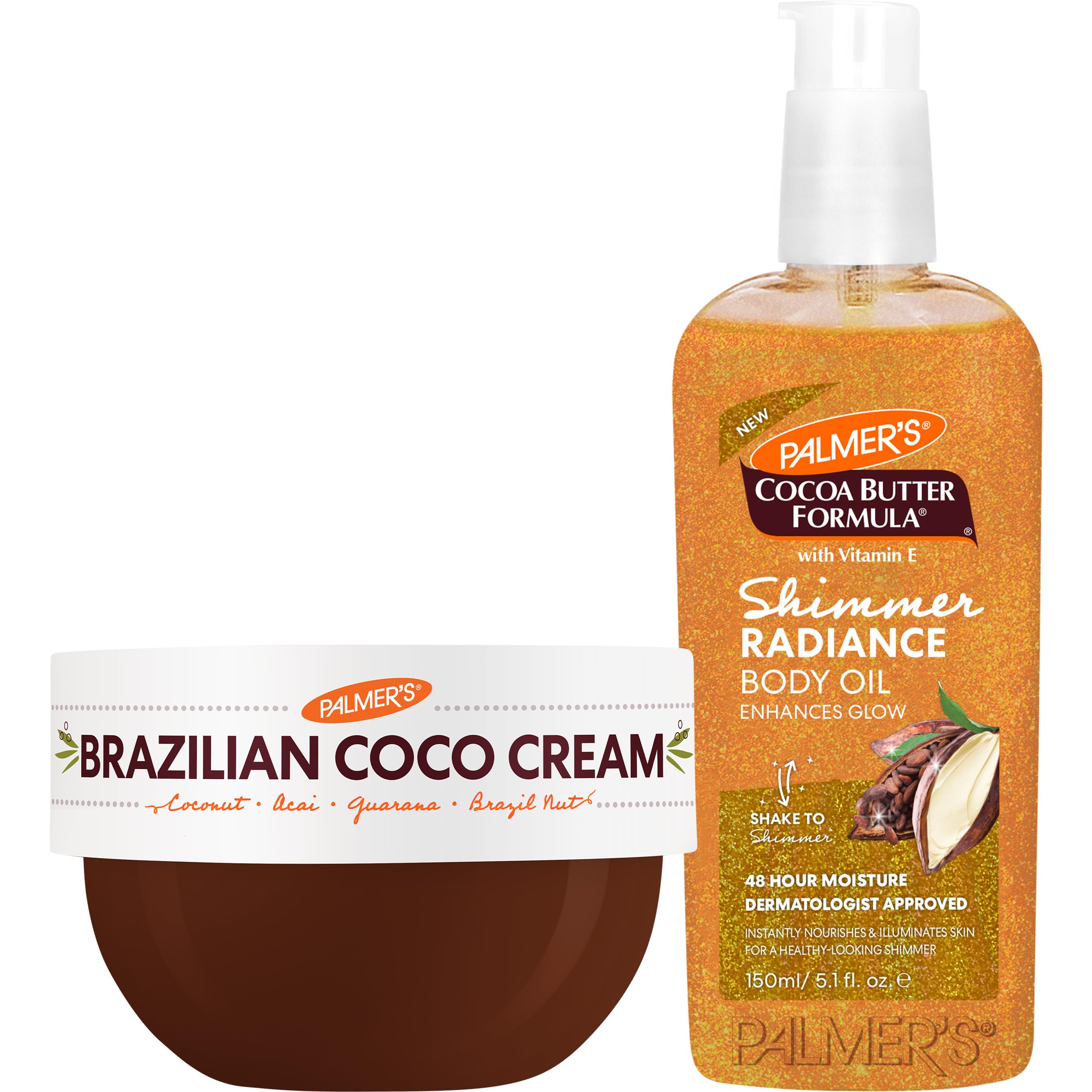 Amazon.com : Palmer's Brazilian Coco Cream & Shimmer Body Oil Duo