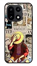 NDCOM for OnePlus 15 5G Back Cover | Durable One Plus 15 5G Cover | Protective Back Cover for OnePlus15 | Anime One Piece Wanted Luffy Printed Metal Case