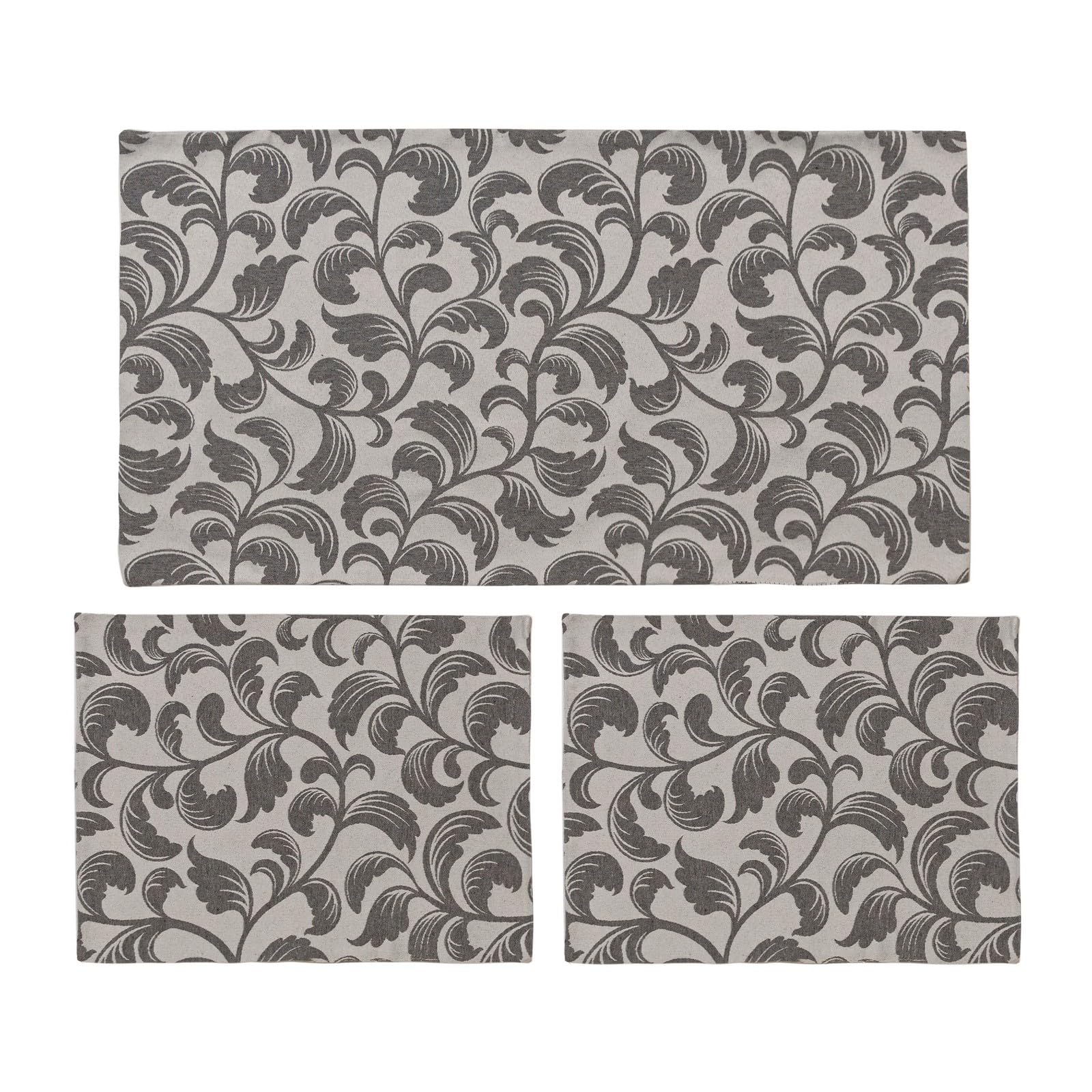 PARAMAISON Centrini Moderni Alina, Tris di Centri Camera da Letto in Raso | 2 Comodini 30x40cm + 1 Cassetiera 40x70cm | Grigio