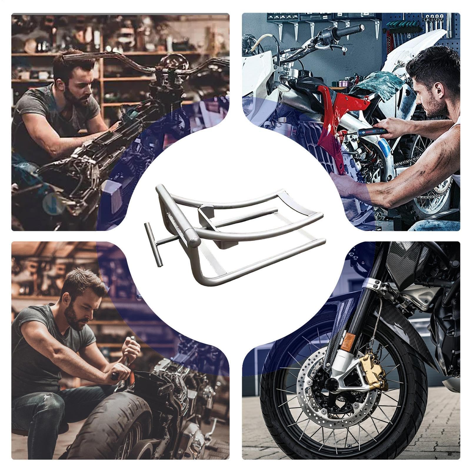 Outil de changement de roue de moto – Lève-roue arrière, support réglable en hauteur, auxiliaire robuste | Outil de réparation pratique pour motos et véhicules électriques, un remplacement St