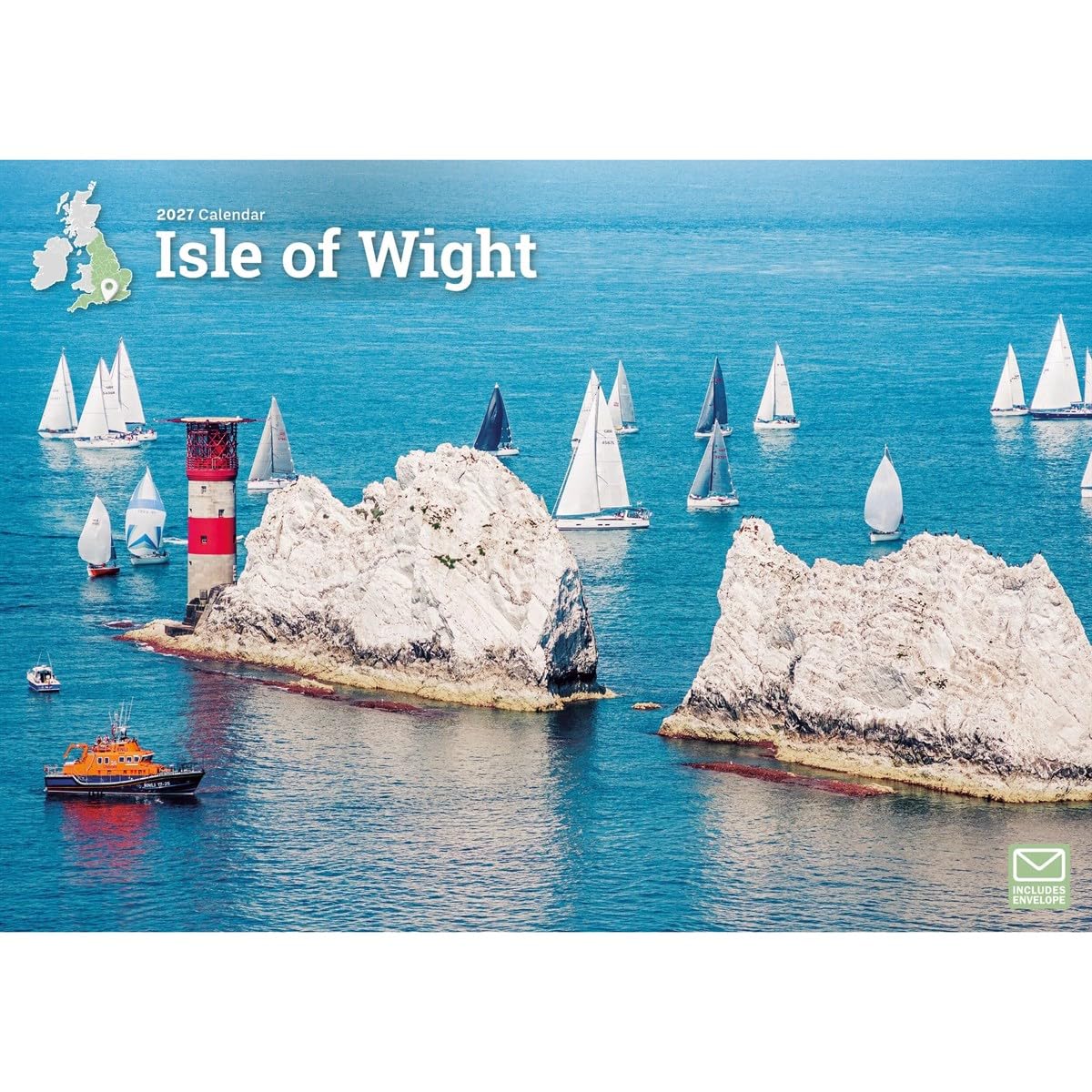 Carousel Worldwide Isle of Wight 2027 Wall Calendar, A4 Format, 12-Month Monthly Calendar, Full-Color Isle of Wight Photography