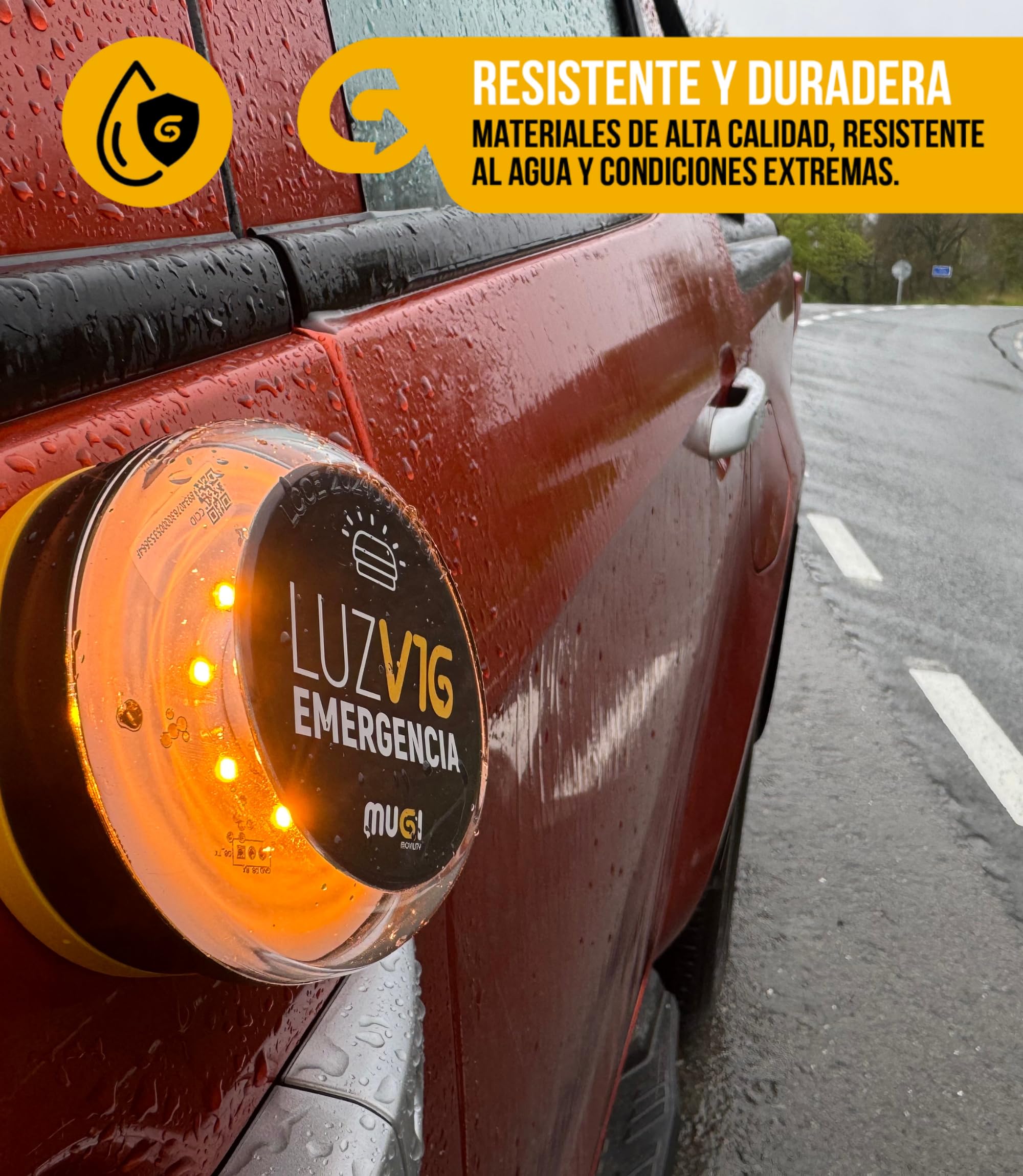 Lote Baliza V16 Homologada Dgt con Geolocalizador y Funda Rígida Antigolpes Tarjeta Sim IoT Incluida Datos Hasta 2040 Luz Emergencia Guantera Coche Camión Visible 360 Grados Legal Obligatoria 2026