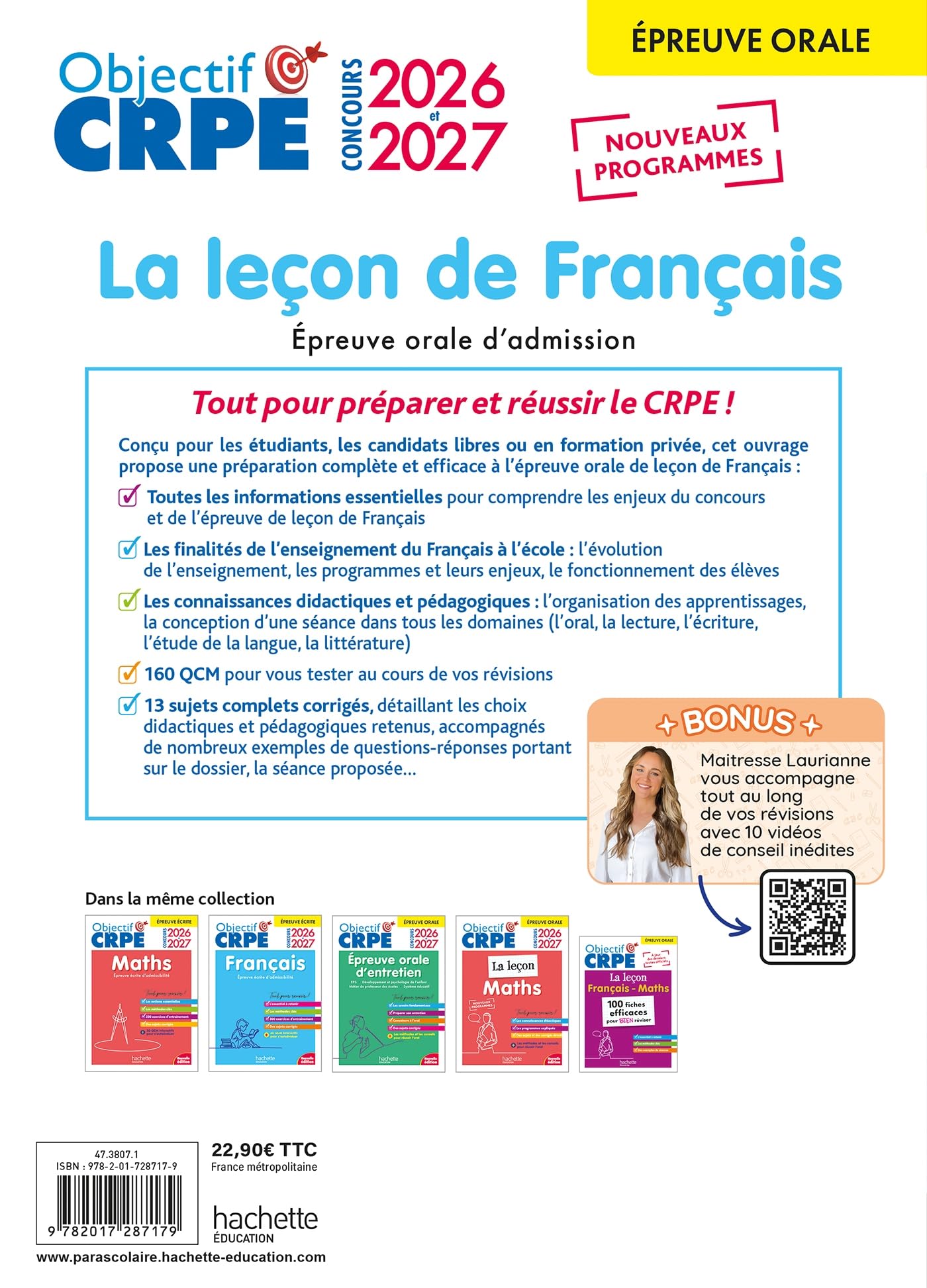 Objectif CRPE 2026-2027 - Français - La leçon - épreuve orale d'admission