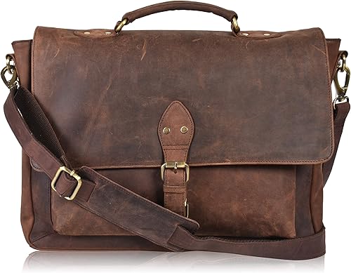 Leather Laptop Messenger Bag Office Briefcase Travel Bag For Men And Women College Bag Office Laptop Bag Cacao