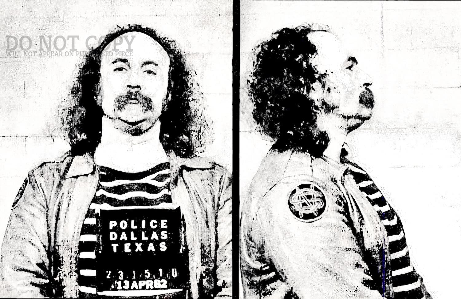 Amazon.com: David Crosby Mugshot Portrait 11 X 17 - Magnificent