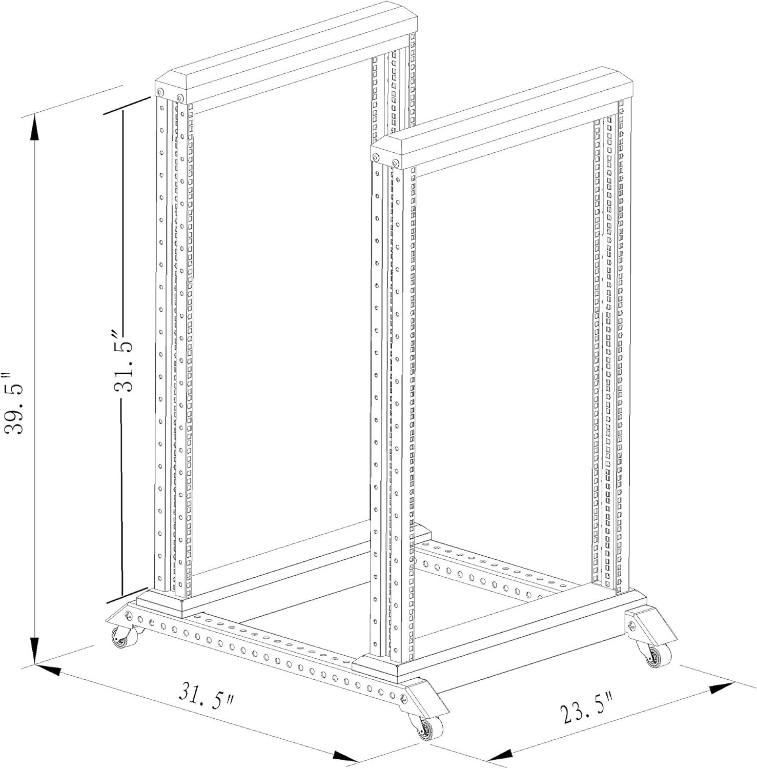 Frее Shірріng 🛒 RAISING ELECTRONICS 15U 4 Post Open Frame 19inch Server/Audio Steel Rack 22inch Deep Suреr Brаndѕ RAISING ELECTRONICS 15U 4 Post Open Frame 19inch Server/Audio Steel Rack 22inch Deep