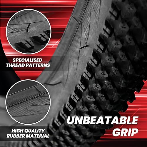Miniatura 2 de Neumático de bicicleta de montaña - Negro - Neumático individual - Neumático de bicicleta de 26 pulgadas - Neumático de bicicleta - Goma - Alto