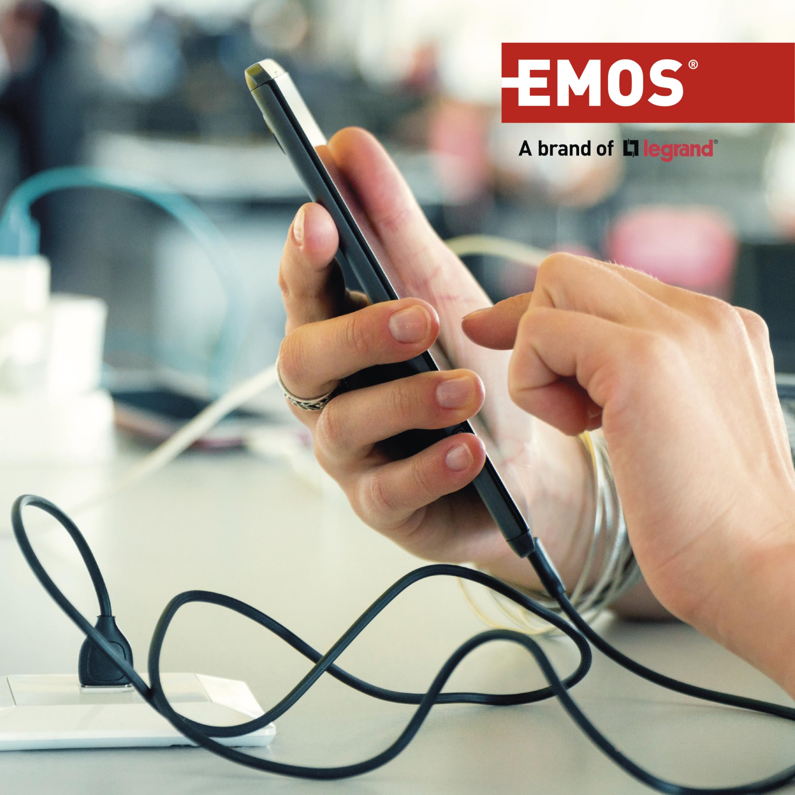 EMOS Kabel do szybkiego ładowania i przesyłania danych, micro-USB na USB-A 2.0, 480 Mbit/s, 2 m, czarny