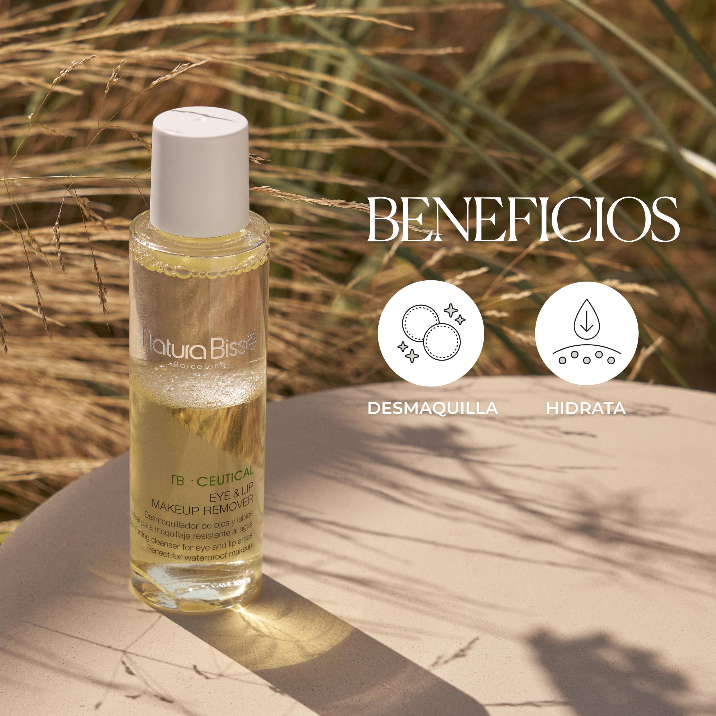 Natura Bissé Eye And Lip Makeup Remover | Desmaquillador de Ojos y Labios con Extracto de Té Verde y Betaína | Limpiador Bifásico para Pieles Sensibles | 100 ml