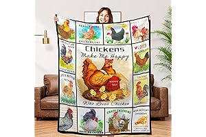 Cute Chicken Blanket, Soft Fuzzy Flannel Plush Chicken Gifts