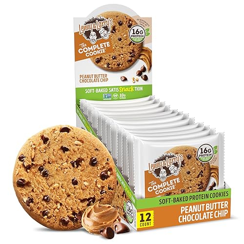 Lenny & Larry's The Complete Cookie, Peanut Butter Chocolate Chip, Soft Baked, 16g Plant Protein, Vegan, Non-GMO, 4 Ounce Cookie (Pack of 12) - Peanut Butter Chocolate Chip