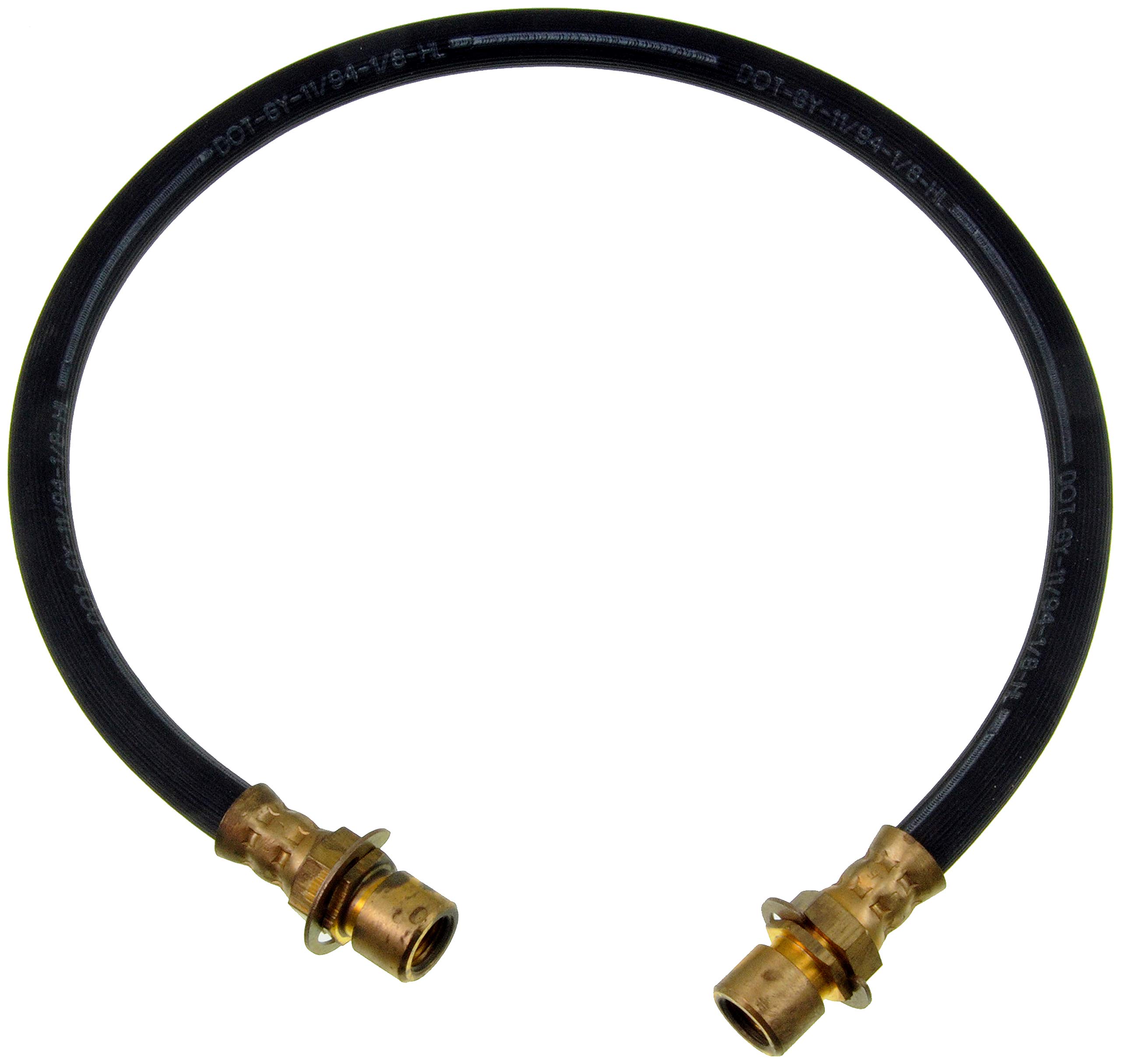 BRAKE HOSE - Brake Hydraulic Hose - Brake Hose - Brake Line - This automotive brake hydraulic hose was precision-engineered to match the fit, function and performance of the original brake hose on specific vehicles and positions to ensure safe, long-lasting durability as part of a complete brake repair. - International 1985-80 - DORMAN 21" Flexible Rubber Hydraulic Brake Hose for International - Dorman H38508 Brake Hydraulic Hose Compatible with Select International Models