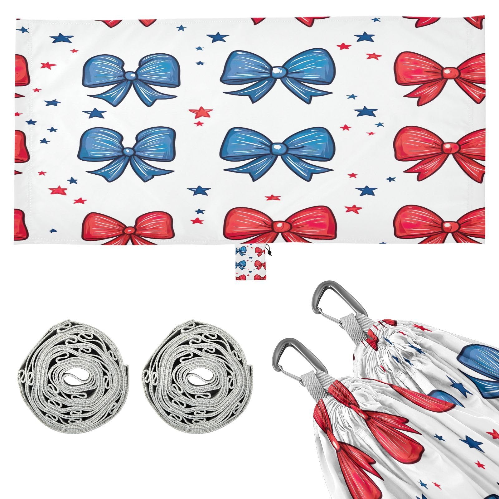 ATTX Bows Camping Hammock - Lightweight & Portable Hammocks, Heavy Duty 330lbs Capacity for Indoor, Hiking, Backpacking, Travel, Backyard, Beach#530