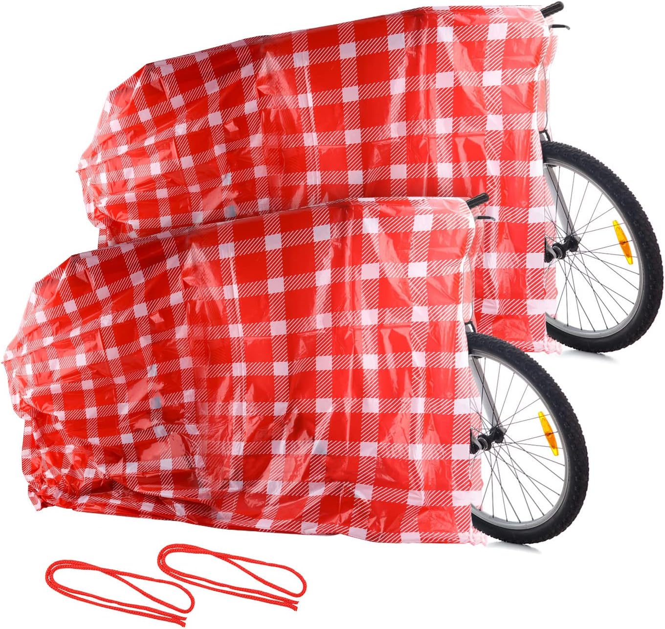 WXJ13 2 Pack Christmas Jumbo Bike Gift Bags, Jumbo Plastic