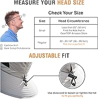 Vista 3 de GearTOP Fishing Hats for Men and Women Sun Protection, Camping Hat Bucket Hat with Strings