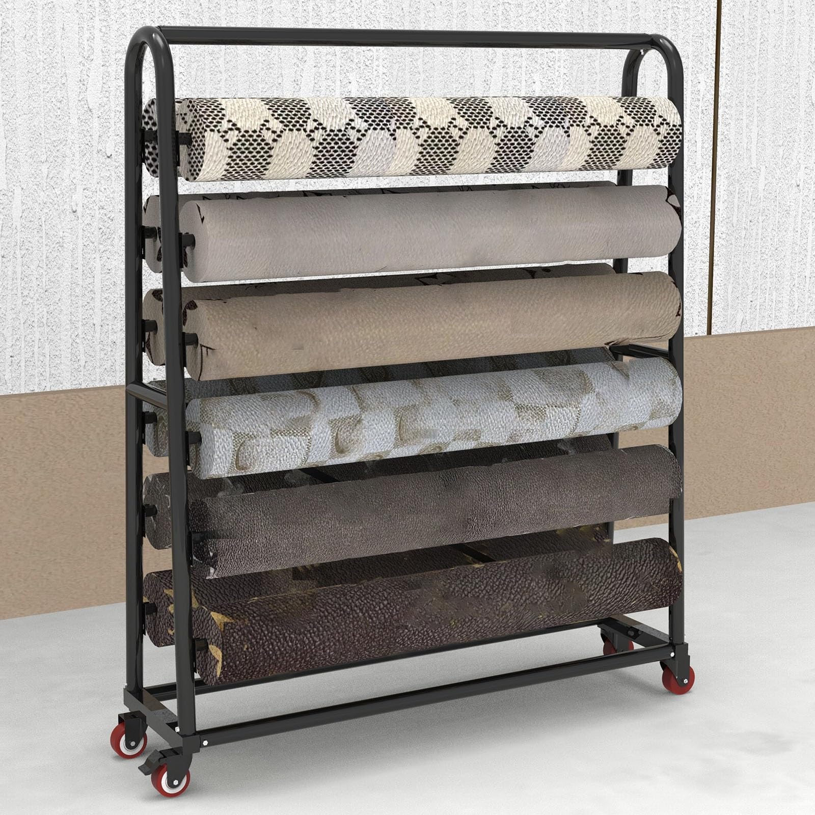 Carrello portaoggetti a 6 livelli, organizer su entrambi i lati per negozi commerciali, riparazioni auto, studi, esposizione al dettaglio