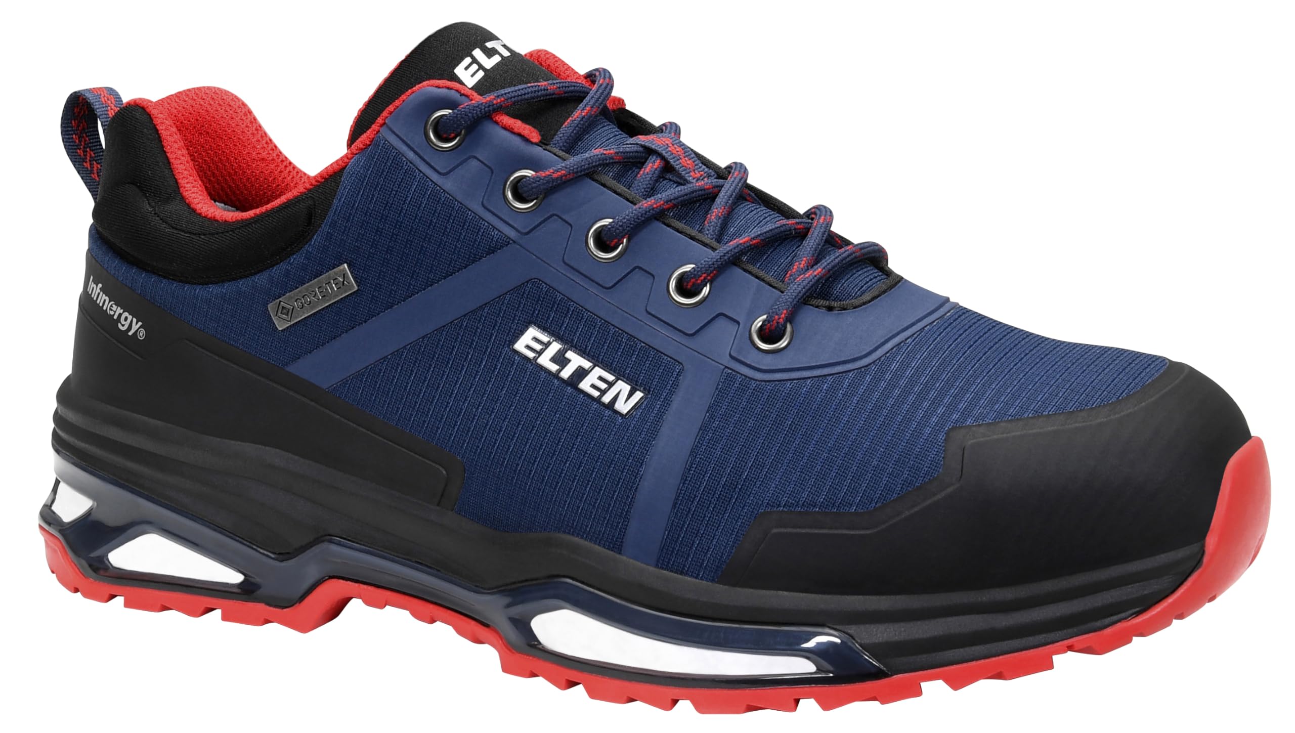 ELTEN Sicherheitsschuhe Bente XXE GTX Blue Low ESD S3, Damen und Herren, Textil, Stahlkappe, leicht, sportlich