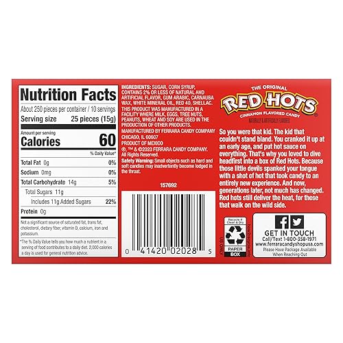 Miniatura 2 de Red Hots Caramelos con sabor a canela, caja de dulces de cine de 5.5 onzas (paquete de 12)