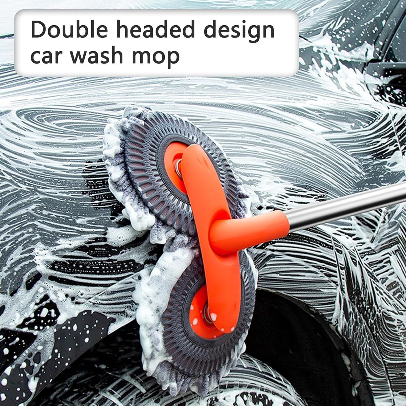 Brosse De Lavage Auto Rotative 360° Avec Manche Télescopique – Pour Voiture, Camion, Vitres - 9