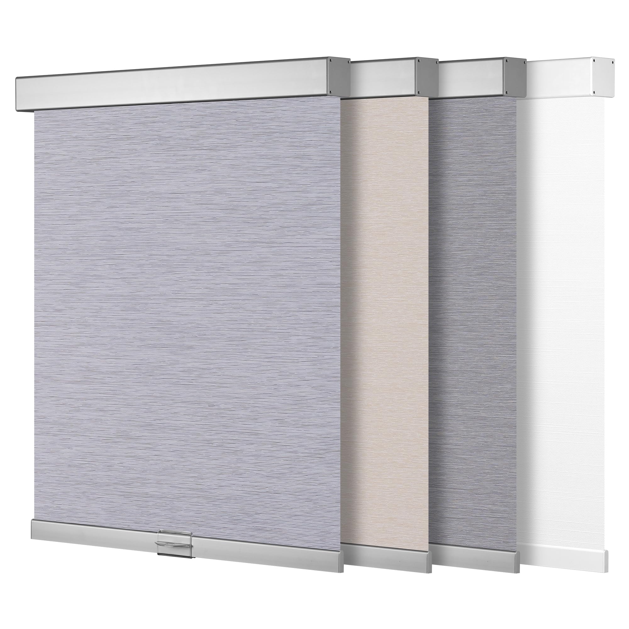 Boolegon Roller Shades Cordless for Windows with Aluminum Cassette Valance, Blackout Thermal Insulation Fabrics Roller Blinds, Easy to Install for Home,Office,Living Room,Bedroom, White,39